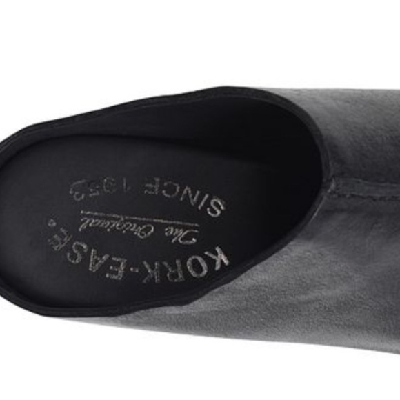 Kork-Ease Sagano Black Leather Wrapped Platform Mules-New In Box - Picture 5 of 5